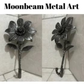 Wall Hanging Metal Flower Hook- Large item