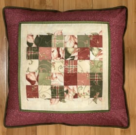 Poinsettia Handmade Quilt and Pillow item