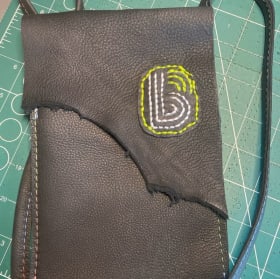 Branded Leather Festival Bag item