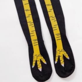 C: A Pair of Silly Chicken Feet Thigh high socks item