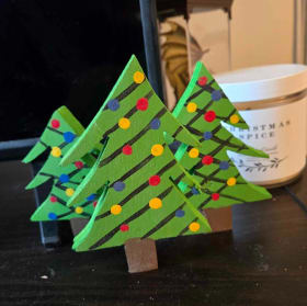 - Mini Sapin de Noël (lot de 3) - Peinturé - item