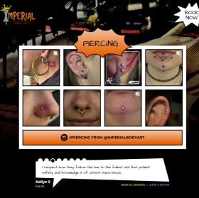 $100 Imperial Body Art Gift Certificate (Piercing Services) item