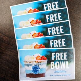 Item #71 - 5 Free Bowls @ Nautical Bowls Oro Valley item