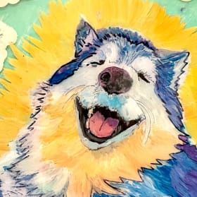 8x10 Framed Pop Art Pet Portrait item