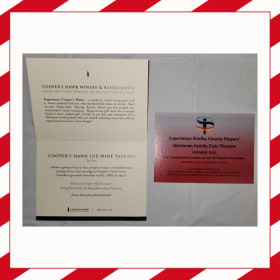 Cooper Hawk Wine Tasting & Shelby County Players Voucher item