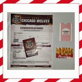 2 Chicago Wolves Tickets & $25 Portillo's Gift Card item