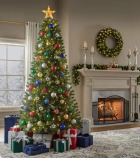7.5 ft. Pre-Lit LED Festive Pine Artificial Christmas Tree item