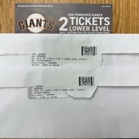 4 San Francisco Giants Tickets Lower-Level Reg Season 2025 item