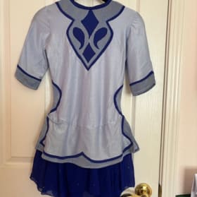 Blue short sleeve dress item