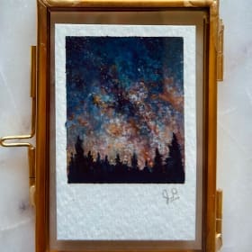 Original watercolor painting ornament item