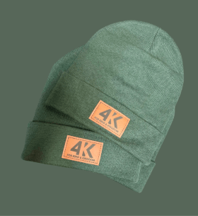 Beanie - Hunter Green with Leather Patch item