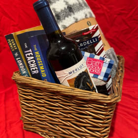 Red Wine and Books Basket item