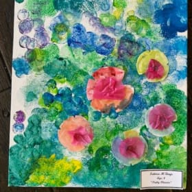 Preschool Artist Fatima M. "Pretty Flowers" item