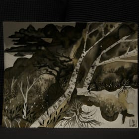 'Birch Landscape’ (14"x11") by Alex Kaiser item