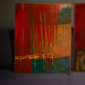 ’Untitled 1’ Oil on Canvas 26”X22” by Manos the Artist item