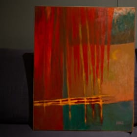 ’Untitled 1’ Oil on Canvas 26”X22” by Manos the Artist item