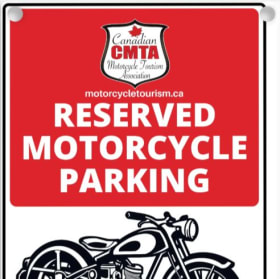 Metal Reserved MotorcycleParking Signs item