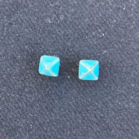 post earrings turquoise - unknown Zuni artist item