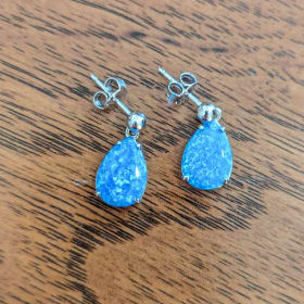 Fashion forward earring and necklace set in Israeli Opal! item