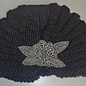 Crown Jewel Turban (Black/Grey Stones) item