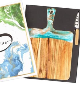 Ocean Resin Charcuterie Board with Cheese Knife Set item