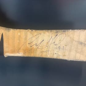 Corey Hirsch game used, autographed goalie stick! item