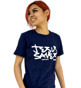 Blue "Jesus Saves" Tee item
