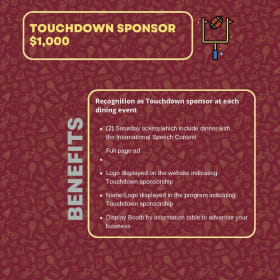 TOUCHDOWN SPONSOR item