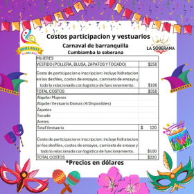 INSCRIPCION Y VESTUARIO MUJERES item