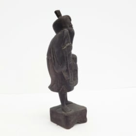 Vintage Chinese Fisherman Wood Carving item