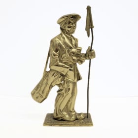 Vintage Brass Golf Caddy Doorstop item