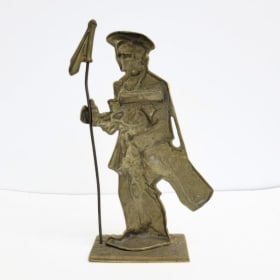 Vintage Brass Golf Caddy Doorstop item