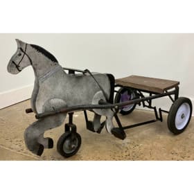 Handmade Fold Art Horse and Cart Riding Toy item