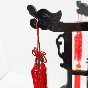 Hand Carved Chinese Lantern with Tassels item