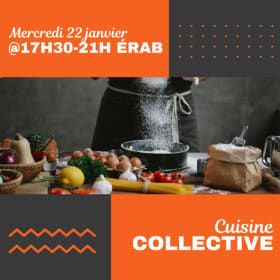 Cuisine collective - mercredi 22 janvier @17h30-21h ÉRAB item