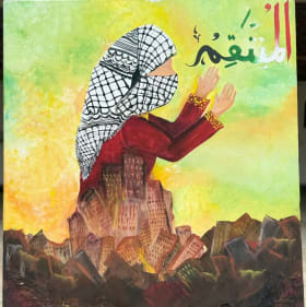 Student Art #14: Blessed Ambiance - A marbled masterpiece item