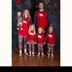 Elk Print Pajamas Available for Adult and Children item