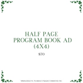 Half Page Program Book Ad item