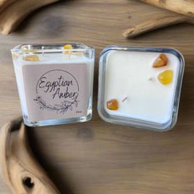 Egyptian Amber Cube Jar item