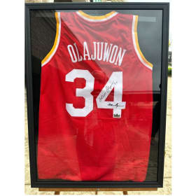 "Legendary Keepsake : Signed & Framed Hakeem Olajuwon Jersey item