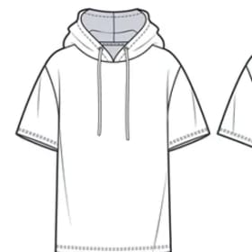 Hooded Short Printed item