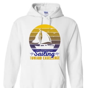 Pine Tree WHT Sailing Hoodie - Youth Small - Adult XL item