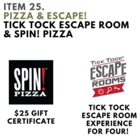 25. Spin! pizza & Tick Tock Escape Room item