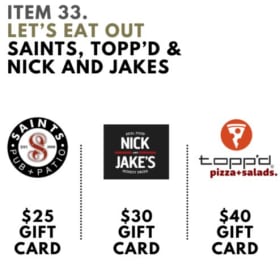 33. Let's Eat Out - Saints, Topp'd & Nicks and Jakes item