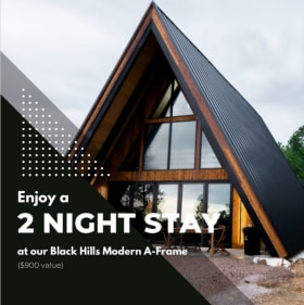 2 Night Stay - Black Hills Modern A-Frame item