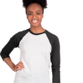 Unisex Triblend 3/4-Sleeve Raglan - Vintage Black / Heather item