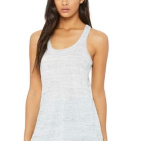 Women's Flowy Racerback Tank - White Marble item