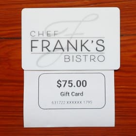 Chef Frank's Bistro - $75.00 Gift Card item