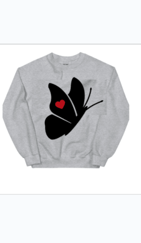 Adult Crewneck Sweatshirt (butterfly design) item