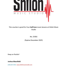 Shiloh Music Studio - Guitar Lesson Voucher #25001 item